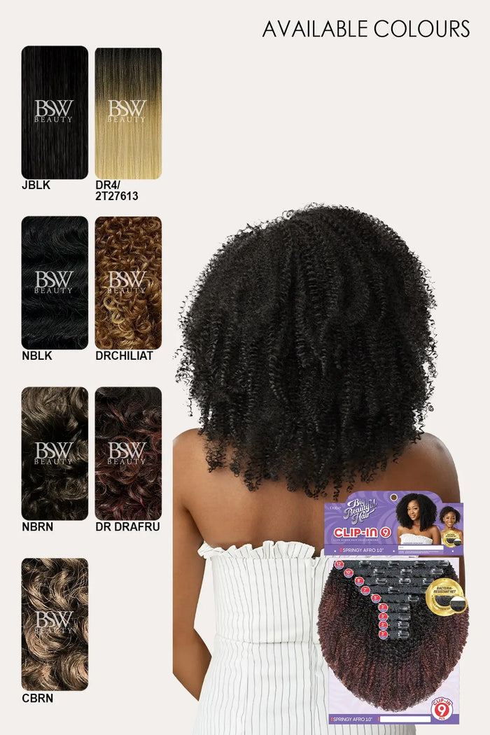 OUTRE BIG BEAUTIFUL HAIR CLIP-IN 9PCS - SPRINGY AFRO 10" - BSW BEAUTY CANADA