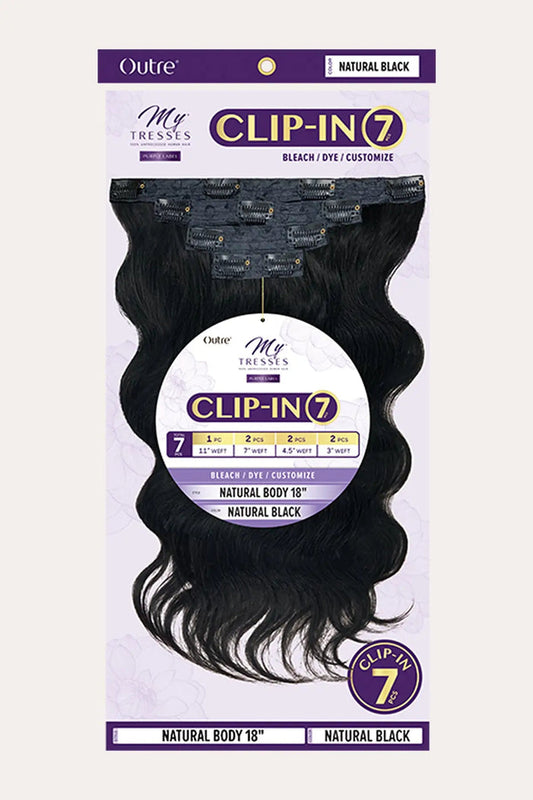OUTRE MY TRESSES PURPLE LABEL CLIP-IN 7PCS - NATURAL BODY WAVE - BSW BEAUTY CANADA