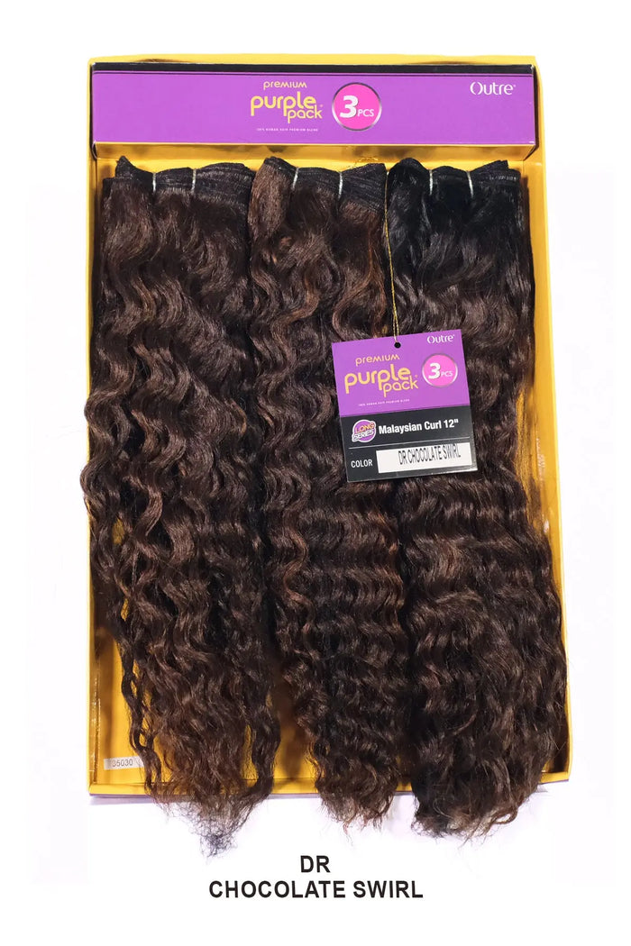 OUTRE PURPLE PACK 3PCS - MALAYSIAN CURL 12" OUTRE