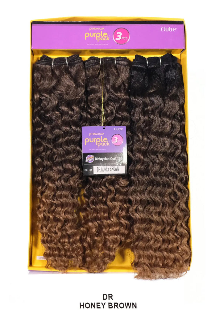 OUTRE PURPLE PACK 3PCS - MALAYSIAN CURL 12" OUTRE