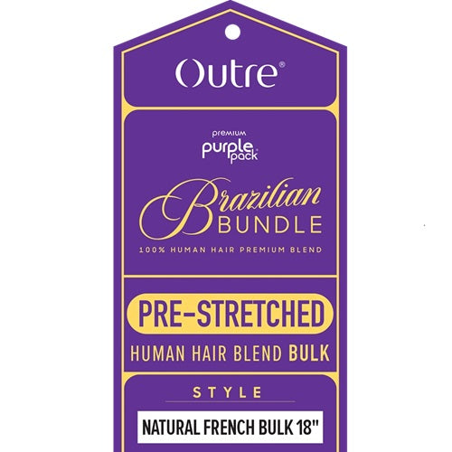OUTRE Purple Pack BRAZILIAN BUNDLE Pre-Stretched Natural French Bulk 18"