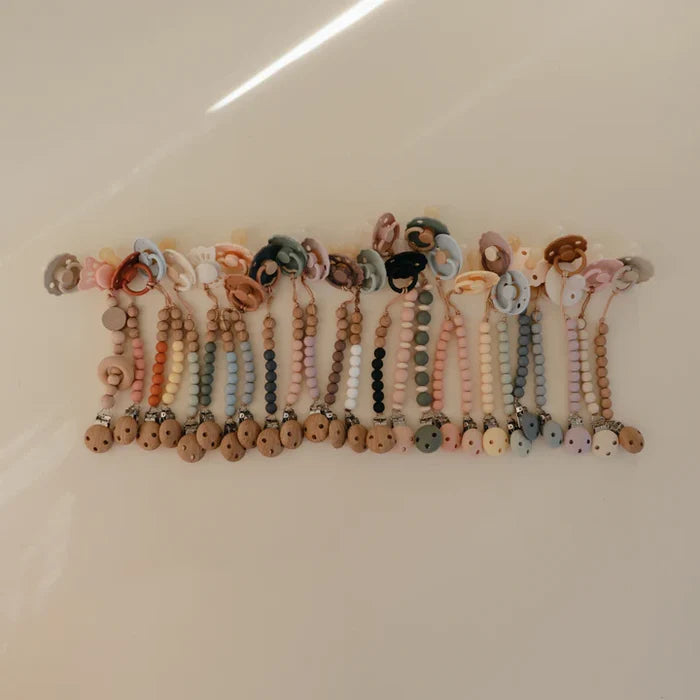 Mushie - Pacifier Clip - Hera - Pale Yellow - Collection