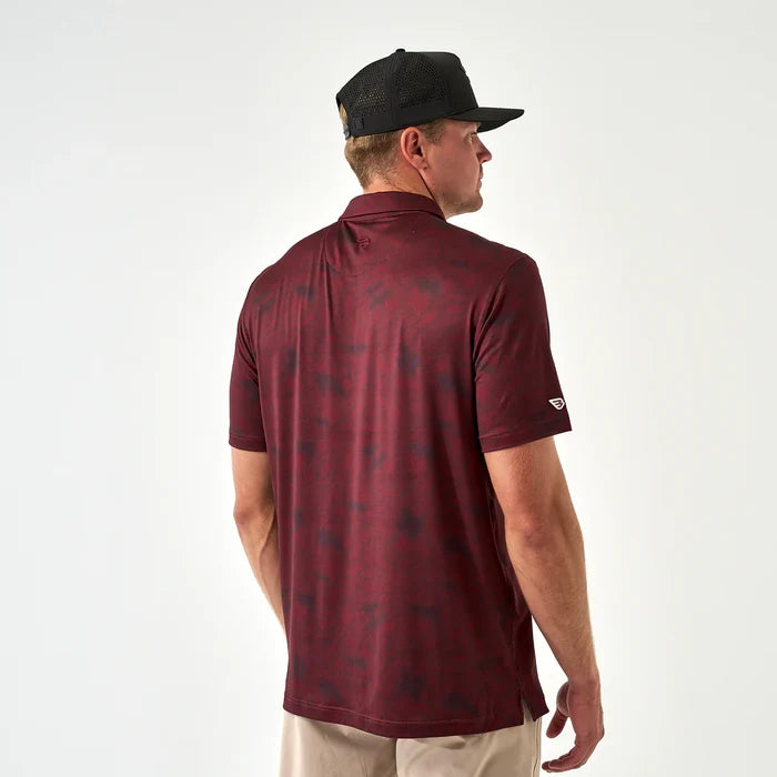 Performance Polo by Burlebo- Maroon Texas