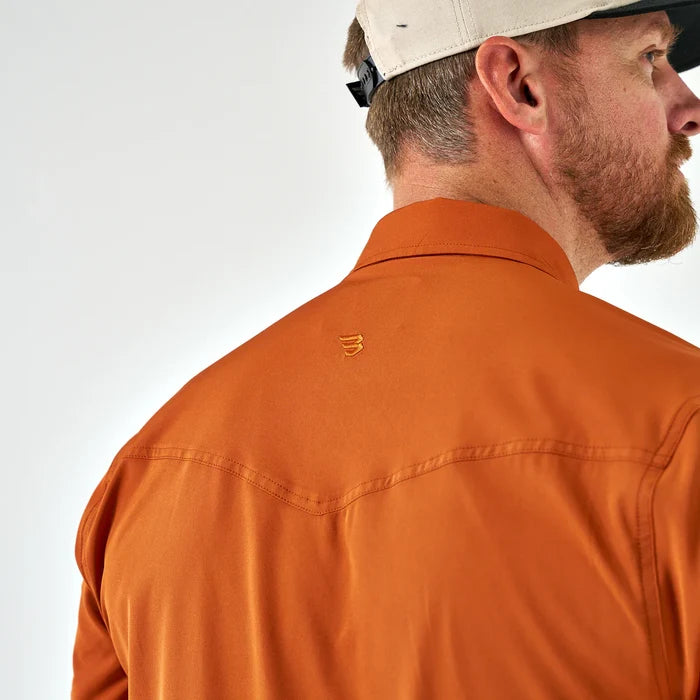 Performance Western Shirt By Burlebo- Orange