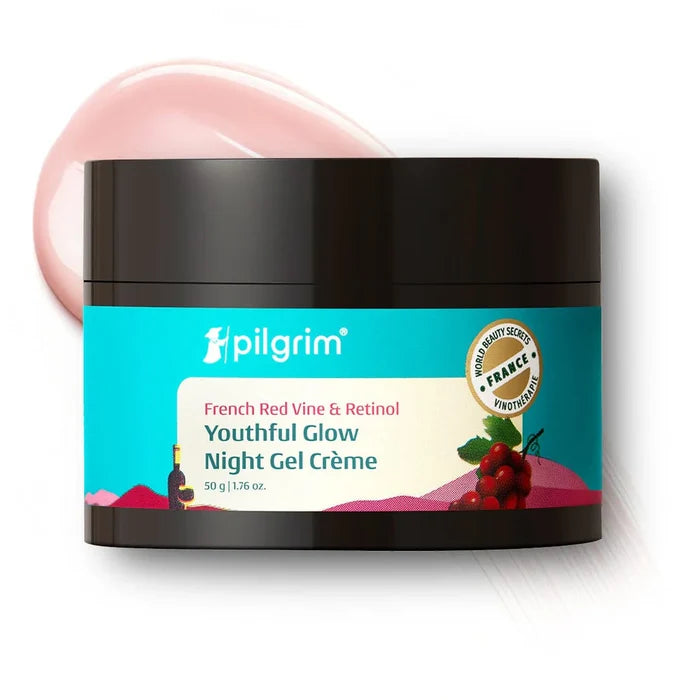 PILGRIM FRENCH RED VINE & RETINOL YOUTHFUL GLOW NIGHT GEL CRÈME-50G