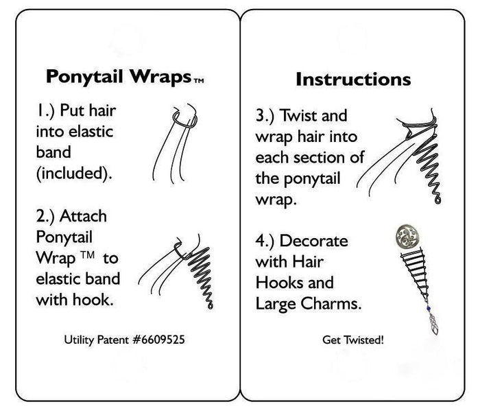 How to attach Holographic Black Ponytail Wrap – 12" Faux Leather Hair Accessory step by step
