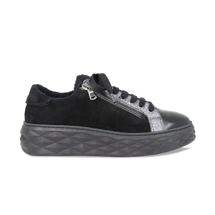 Porto Fur: Black Leather & Suede Shoes Sole Bliss