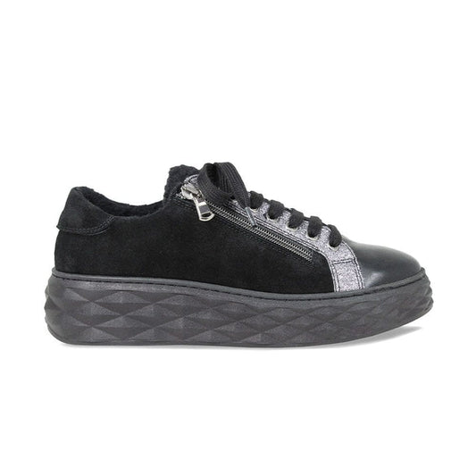 Porto Fur: Black Leather & Suede Shoes Sole Bliss