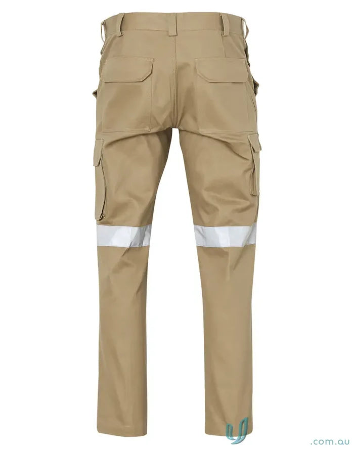 Pre Shrunk Drill Pants with reflective stripes and multiple pockets built tough