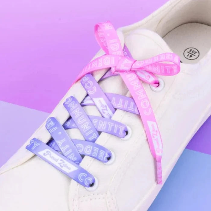 PROUD ZEBRA 115cm Price Shoelaces - Bisexual Pastel