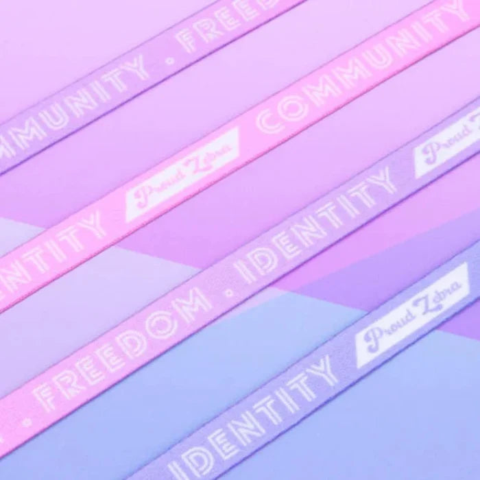 PROUD ZEBRA 115cm Price Shoelaces - Bisexual Pastel