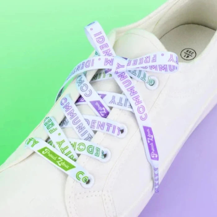 PROUD ZEBRA 115cm Price Shoelaces - Genderqueer
