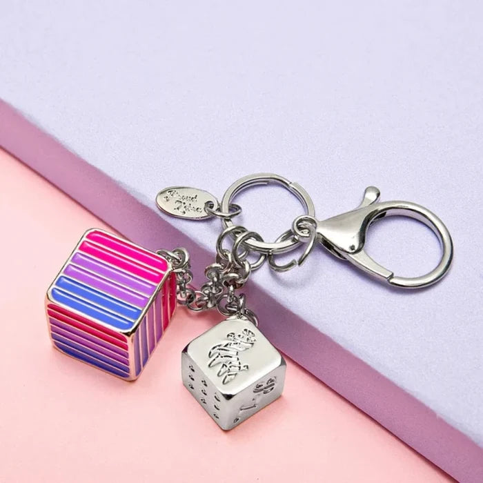 PROUD ZEBRA Bag Charm - Bisexual Pride