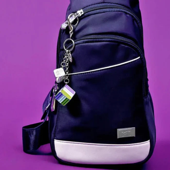 PROUD ZEBRA Bag Charm - Genderqueer Pride