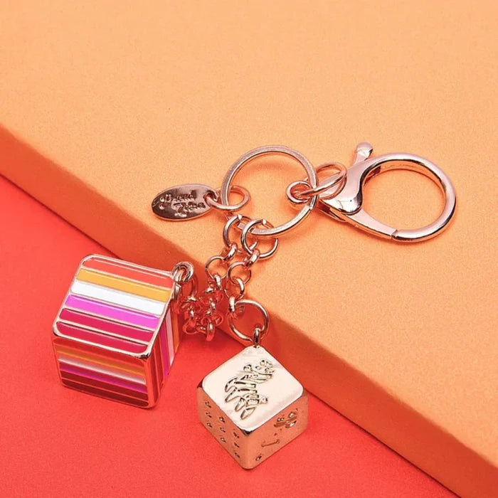 PROUD ZEBRA Bag Charm - Lesbian Pride