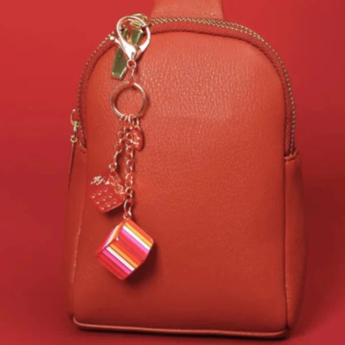 PROUD ZEBRA Bag Charm - Lesbian Pride