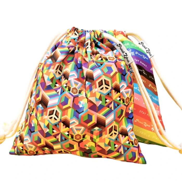 PROUD ZEBRA Drawstring Bag Set - Inclusive Pride