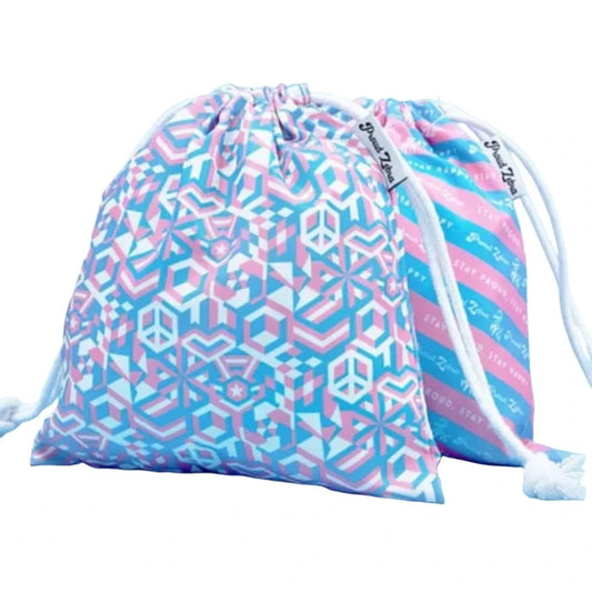 PROUD ZEBRA Drawstring Bag Set - Transgender Pride