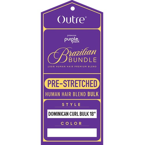 PURPLE PACK Brazilian Bundle - Pre-Stretched Dominican Curl Bulk 18"-24" by OUTRE