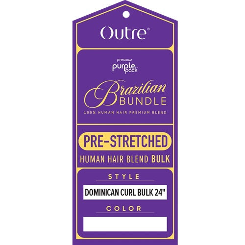 PURPLE PACK Brazilian Bundle - Pre-Stretched Dominican Curl Bulk 18"-24" by OUTRE