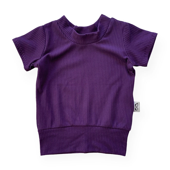 Purple Ribbed Summer Lounge Set