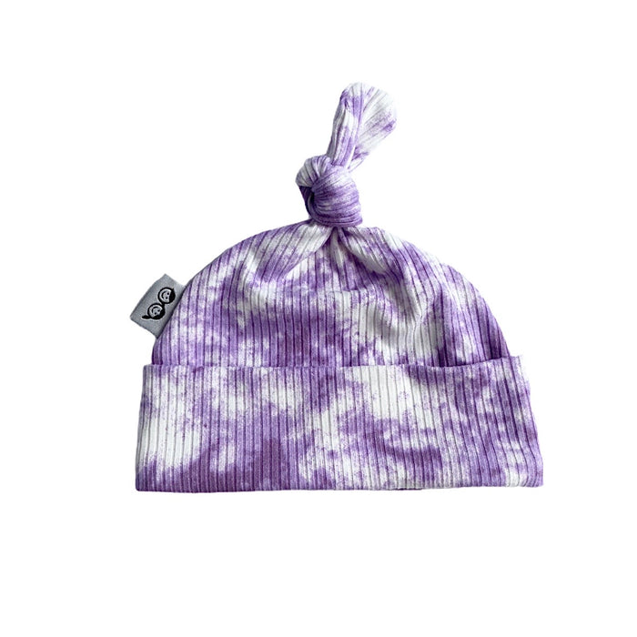 Purple Tie Dye Rib Leggings and/or Knot Beanie Hat