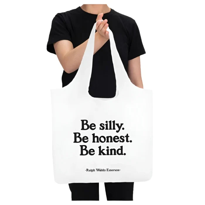 QUOTABLE Reusable Shopping Bag - Be Silly. Honest. Kind