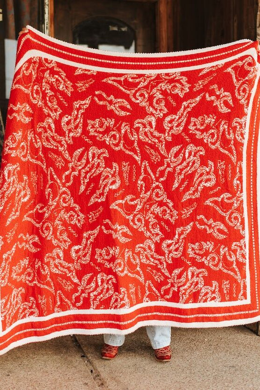 Red Boot Stich Blanket