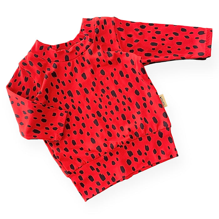 Red Brush Spots Lounge Set