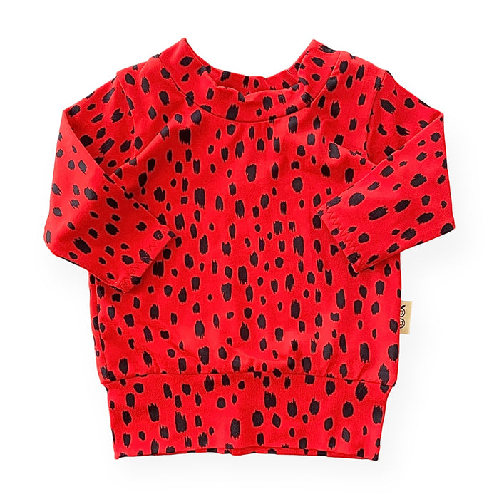 Red Brush Spots Lounge Set