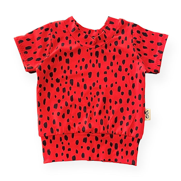 Red Brush Spots Summer Lounge Set