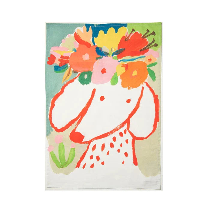 Red Dog Tea Towel