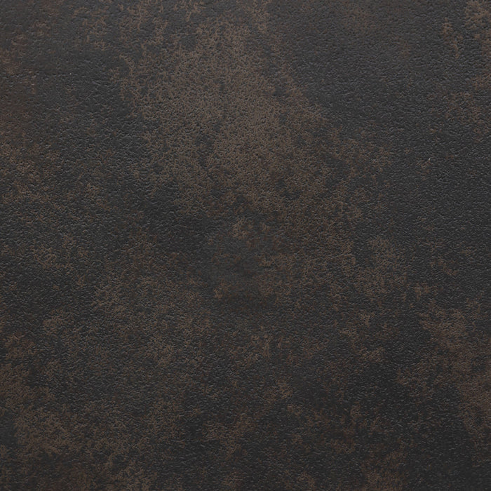 Close up picture the distressed bronze finish showing its color and texture.