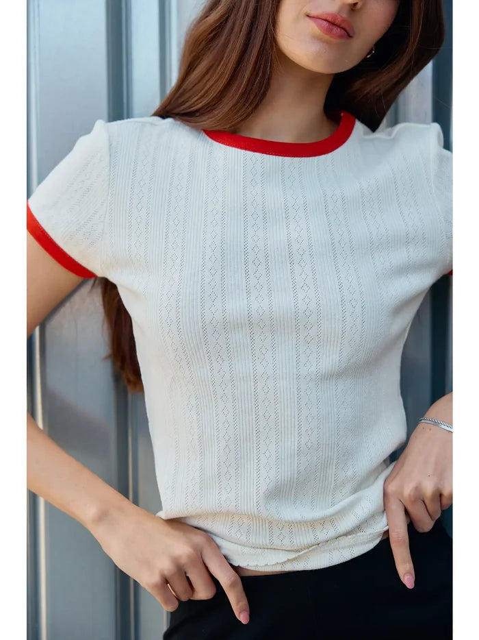 Retro Trim Ribbed Tee
