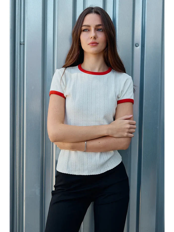 Retro Trim Ribbed Tee