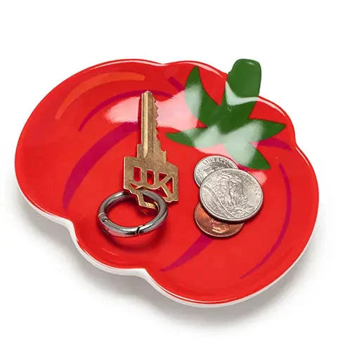 Ripe Red Tomato - Ceramic Trinket & Jewelry Tray / Dish