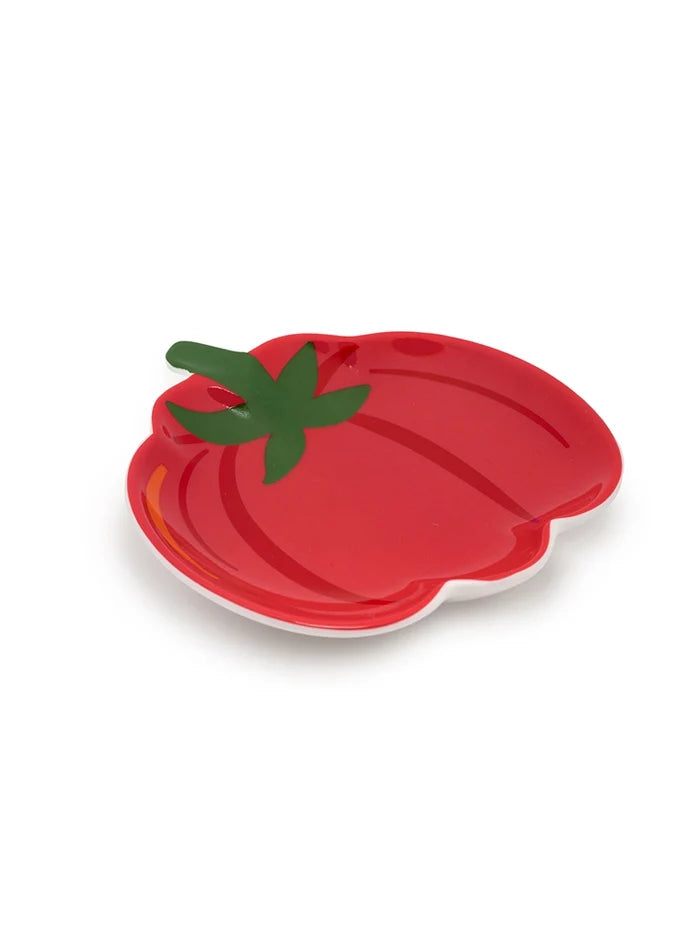 Ripe Red Tomato - Ceramic Trinket & Jewelry Tray / Dish