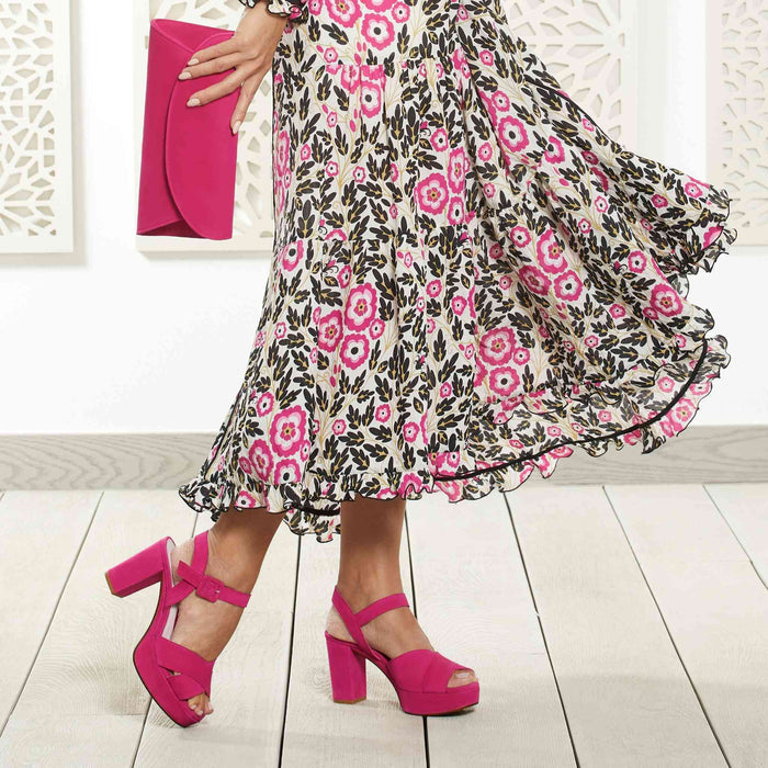 Ruby: Hot Pink Suede Shoes Sole Bliss
