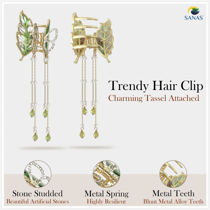 metal butterfly hair clip for women