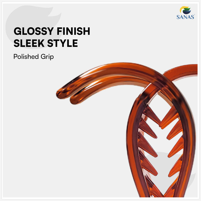Strong grip acrylic hair clips for women