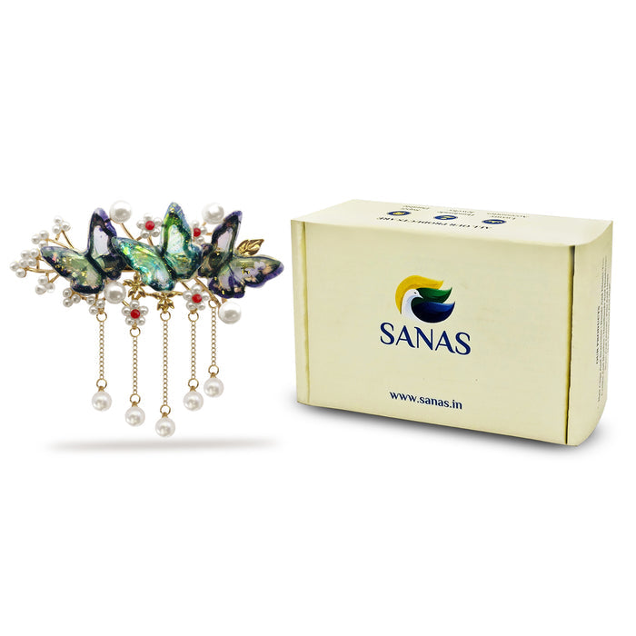 resin butterfly hair clip for women