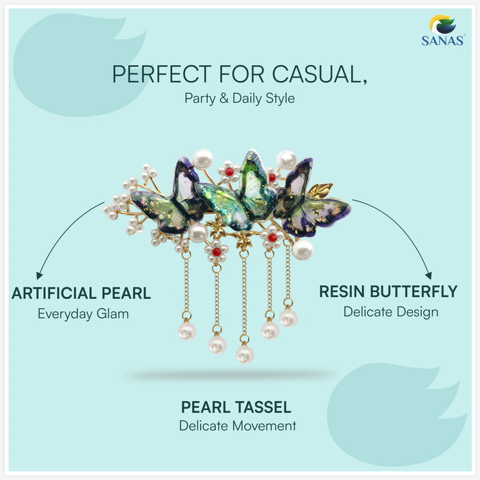 butterfly hair clip for women and girls