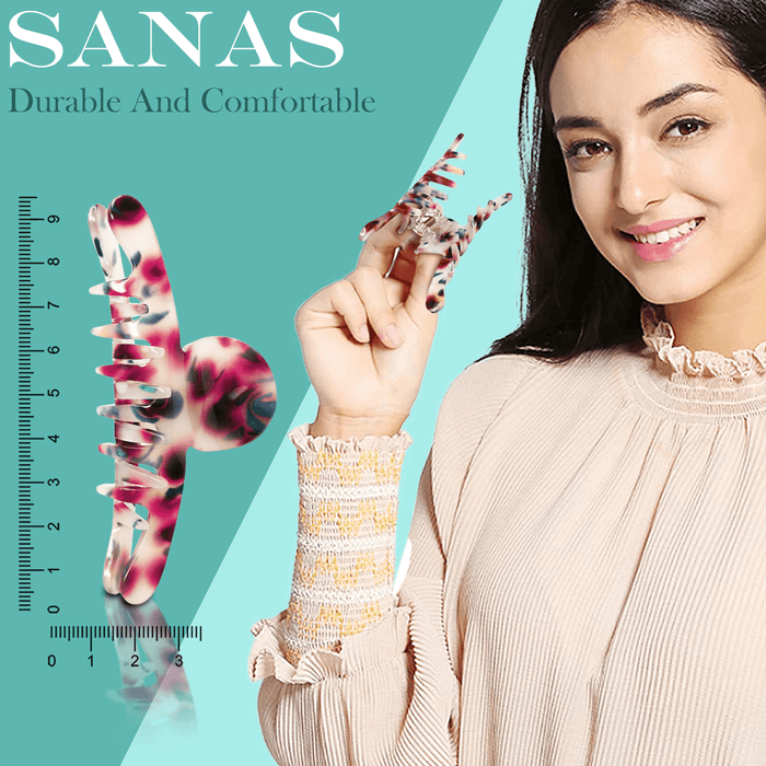 Stylish resin claw clips for women's everyday hairstyles
