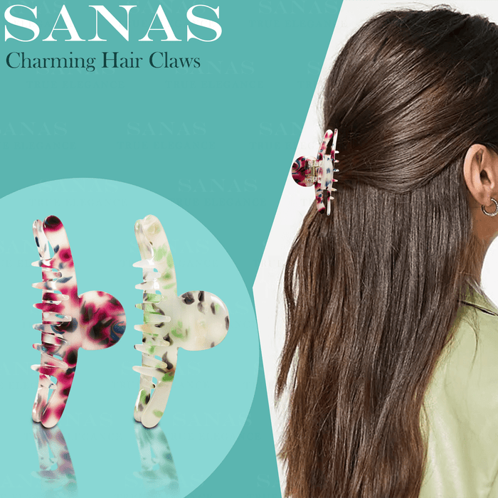 SANAS resin hair clip with secure non-slip grip