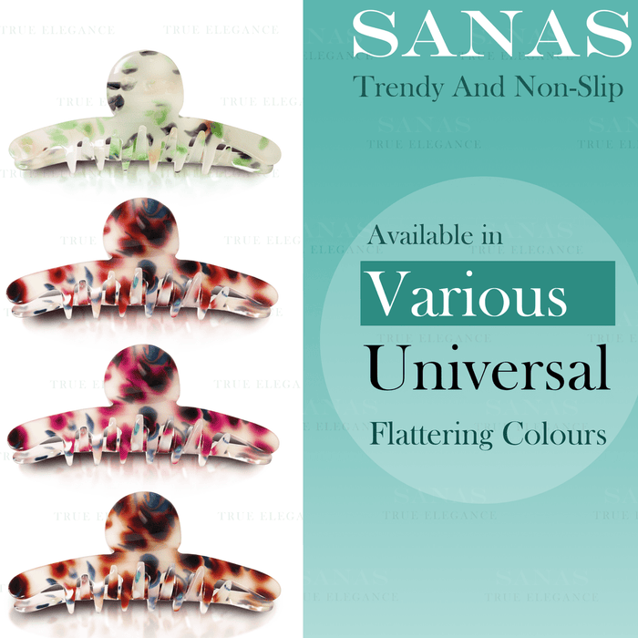 Premium acrylic resin claw clips for women's hair