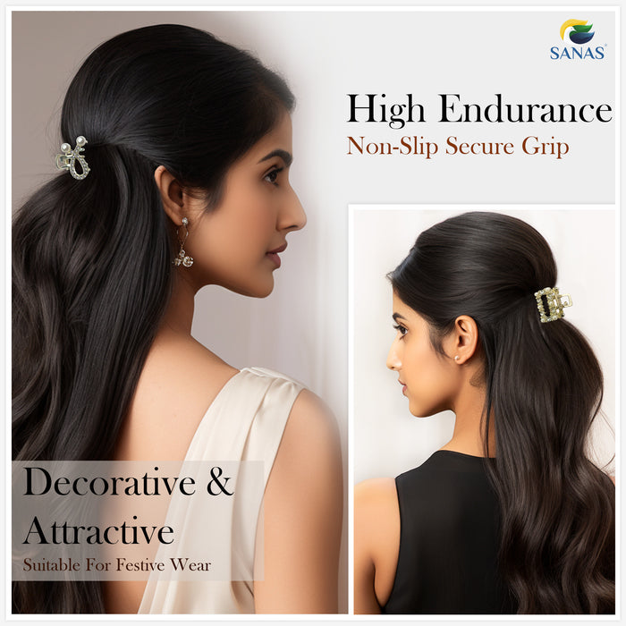 SANAS premium stone hair accessories for women