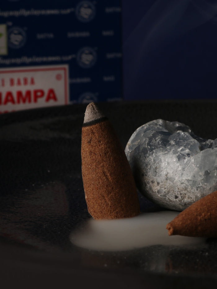 Satya Nag Champa Backflow Cones 24pcs | One Colour-Image 1
