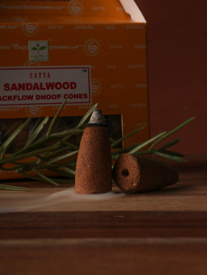 Satya Sandalwood Backflow Cones 24pcs | One Colour-Image 1