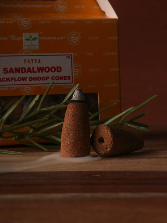 Satya Sandalwood Backflow Cones 24pcs | One Colour-Image 1