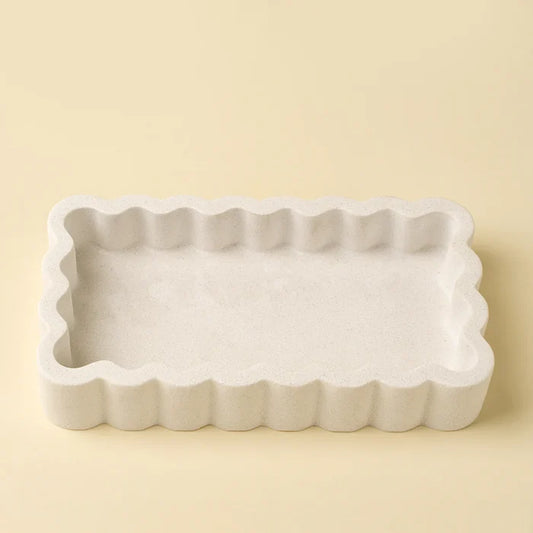 Scalloped Jewelry Plate, Rectangle - Magnolia Lane co. Home + Garden + Gift